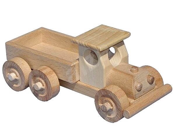Drevené nákladné auto s korbou