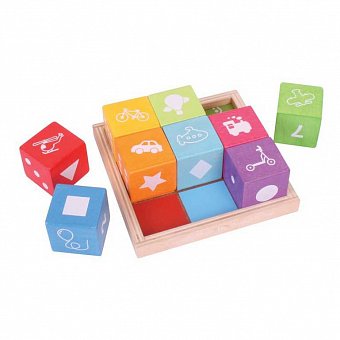 Bigjigs Baby drevené kocky s obrázkami