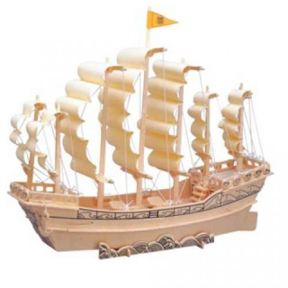 Woodcraft Drevené 3D puzzle loď plachetnica