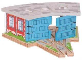 Bigjigs Rail Trojité depo s vrátami