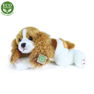 Plyšový psík King Charles Cavalier ležiaci, 30cm, ECO - Friendly