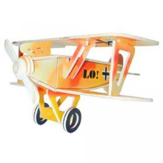Woodcraft Drevené 3D puzzle lietadlo albatros farebné
