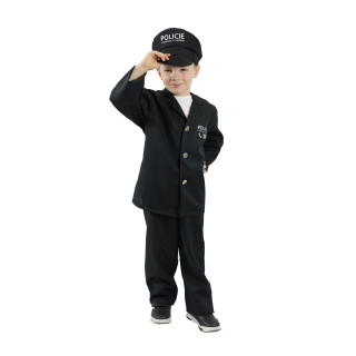 Detský kostým Policajt s čiapkou a českou potlačou (S)